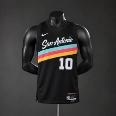 San Antonio Spurs 2026 City Edition NBA Silk Basketball Jersey #10 SOCHAN - Black