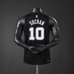 San Antonio Spurs 2026 City Edition NBA Silk Basketball Jersey #10 SOCHAN - Black