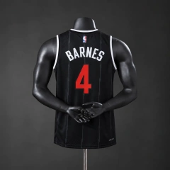 Toronto Raptors 2026 City Edition NBA Silk Basketball Jersey #4 Barnes - Black