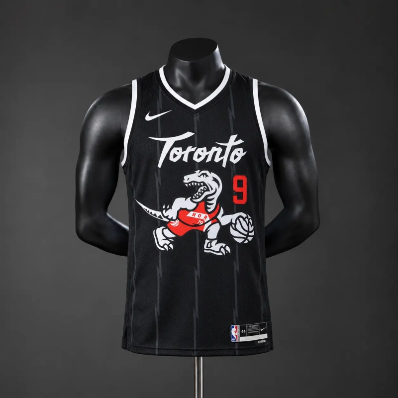 Toronto Raptors 2026 City Edition NBA Silk Basketball Jersey #9 Barrett - Black
