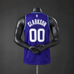 Utah Jazz 2026 #00 CLARKSON NBA Silk Basketball Jersey - Purple