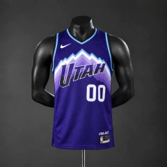 Utah Jazz 2026 #00 CLARKSON NBA Silk Basketball Jersey - Purple