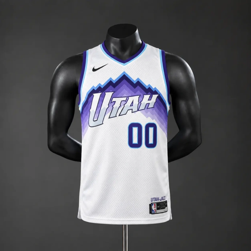 Utah Jazz 2026 #00 CLARKSON NBA Silk Basketball Jersey - White