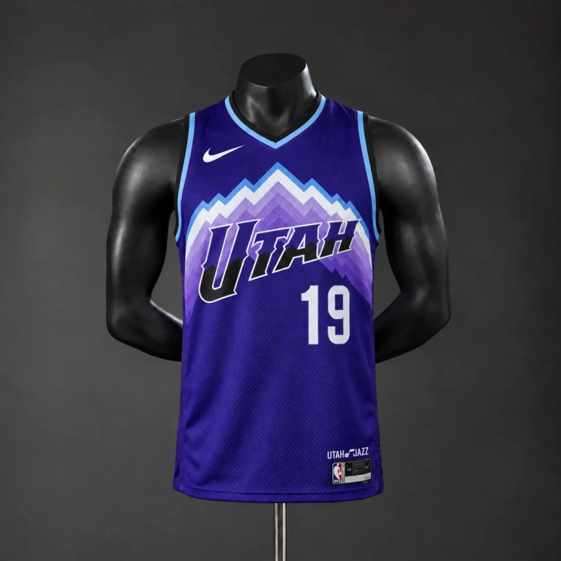 Utah Jazz 2026 NBA Silk Basketball Jersey #19 Bailey - Purple