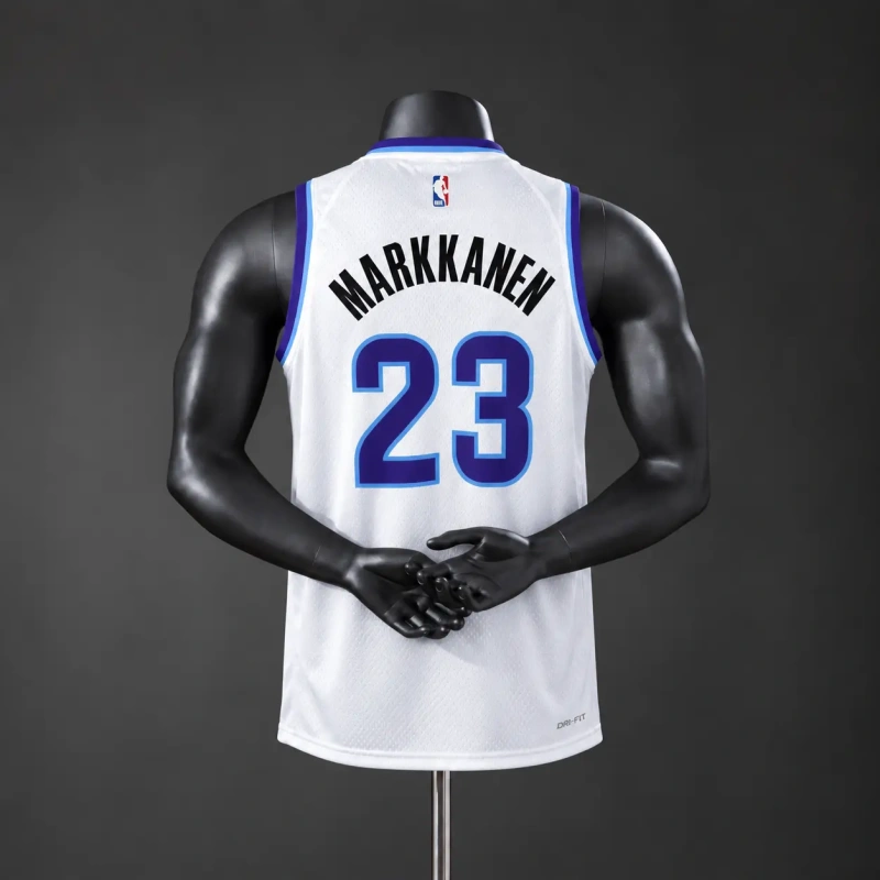 Utah Jazz 2026 NBA Silk Basketball Jersey #23 Markkanen - White