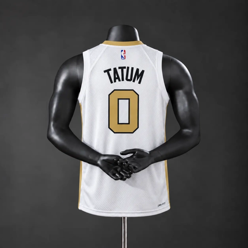 Boston Celtics 2026 City Edition NBA Silk Basketball Jersey - White  #0 TATUM
