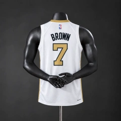 Boston Celtics 2026 City Edition NBA Silk Basketball Jersey - White #7 BROWN