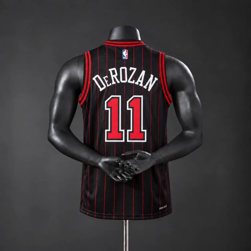 Chicago Bulls 2026 limited NBA Silk Basketball Jersey - Black #11 DeRozan