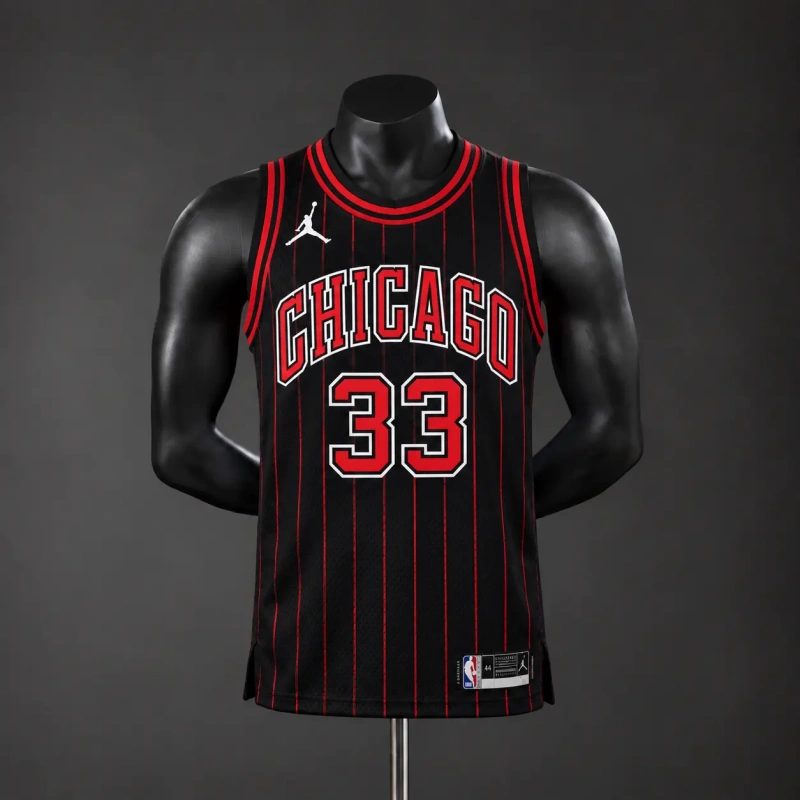 Chicago Bulls 2026 limited NBA Silk Basketball Jersey - Black #33 Pippen