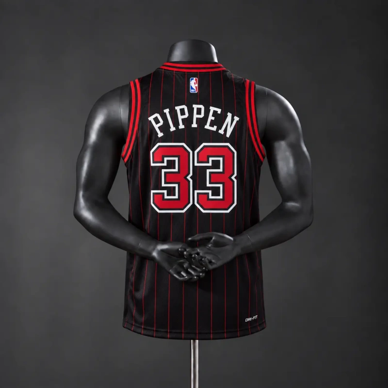 Chicago Bulls 2026 limited NBA Silk Basketball Jersey - Black #33 Pippen