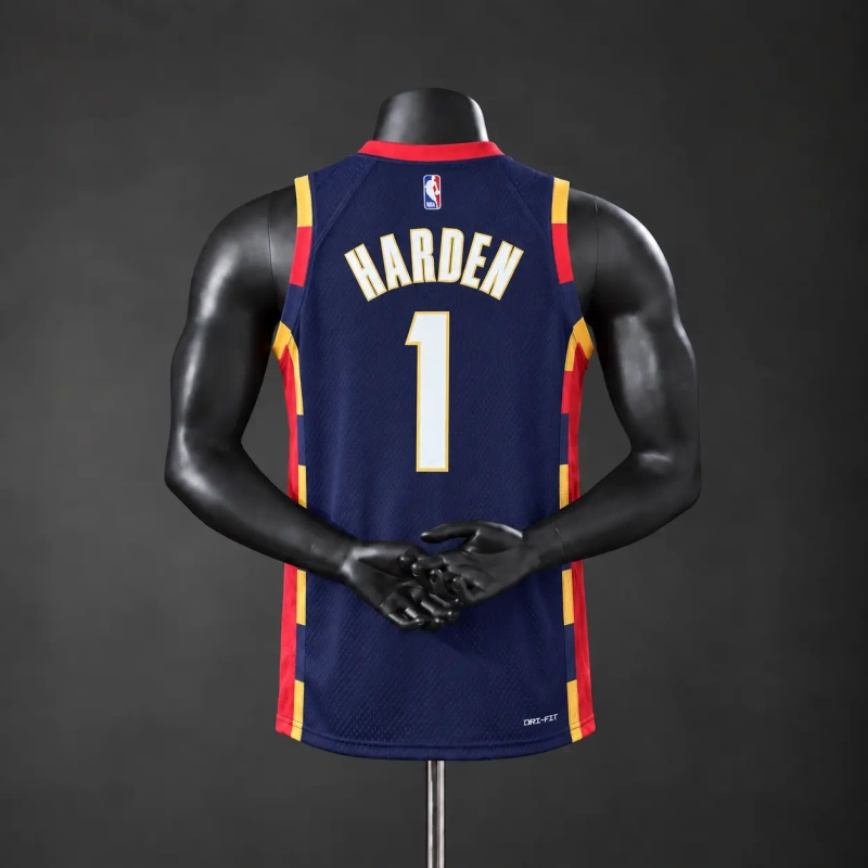 Cleveland Cavaliers 2026 City Edition NBA Silk Basketball Jersey - Blue #1 HARDEN