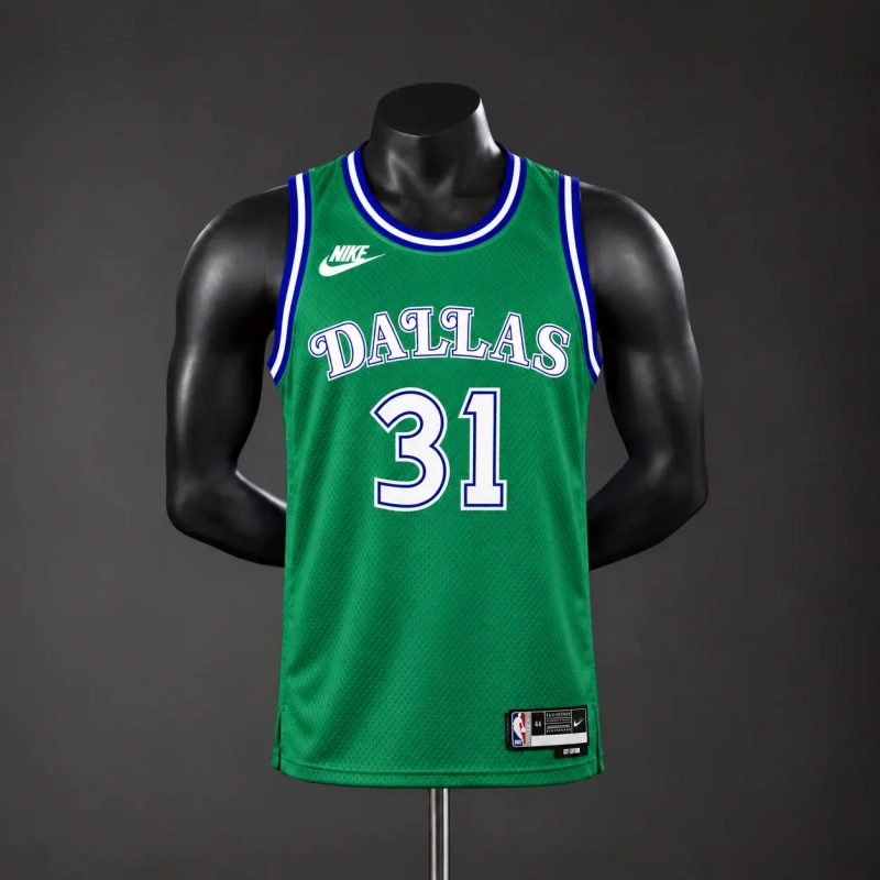 Dallas Mavericks 2026 City Edition NBA Silk Basketball Jersey - Green #31 Thompson