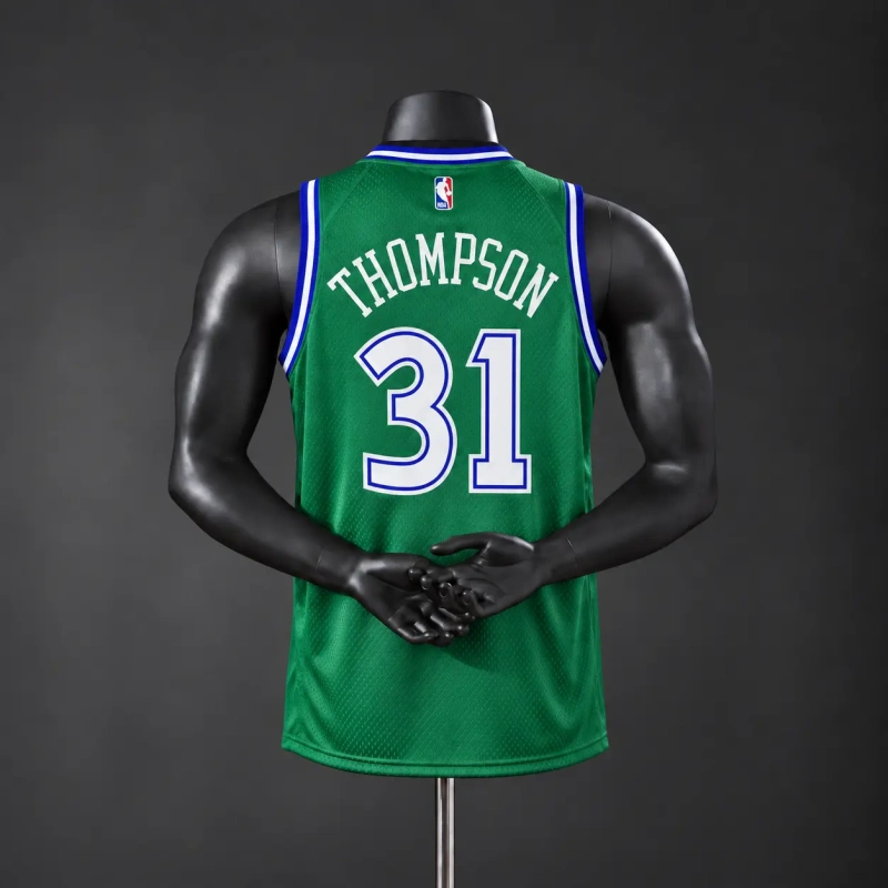 Dallas Mavericks 2026 City Edition NBA Silk Basketball Jersey - Green #31 Thompson