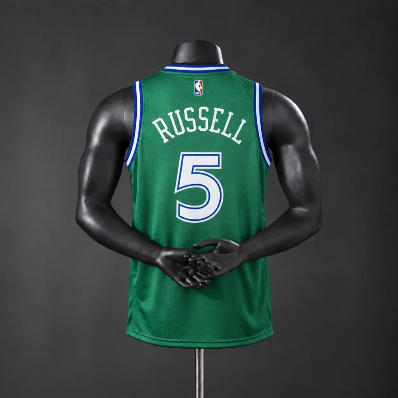 Dallas Mavericks 2026 City Edition NBA Silk Basketball Jersey - Green #5 RUSSELL