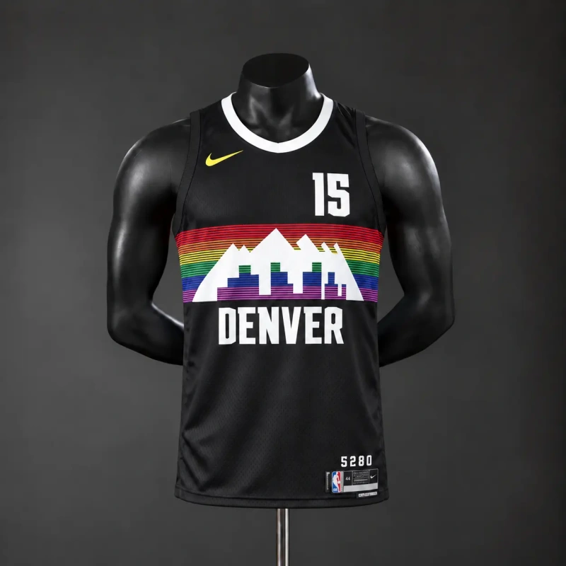 Denver Nuggets  2026 City Edition NBA Silk Basketball Jersey - Black #15 Jokić