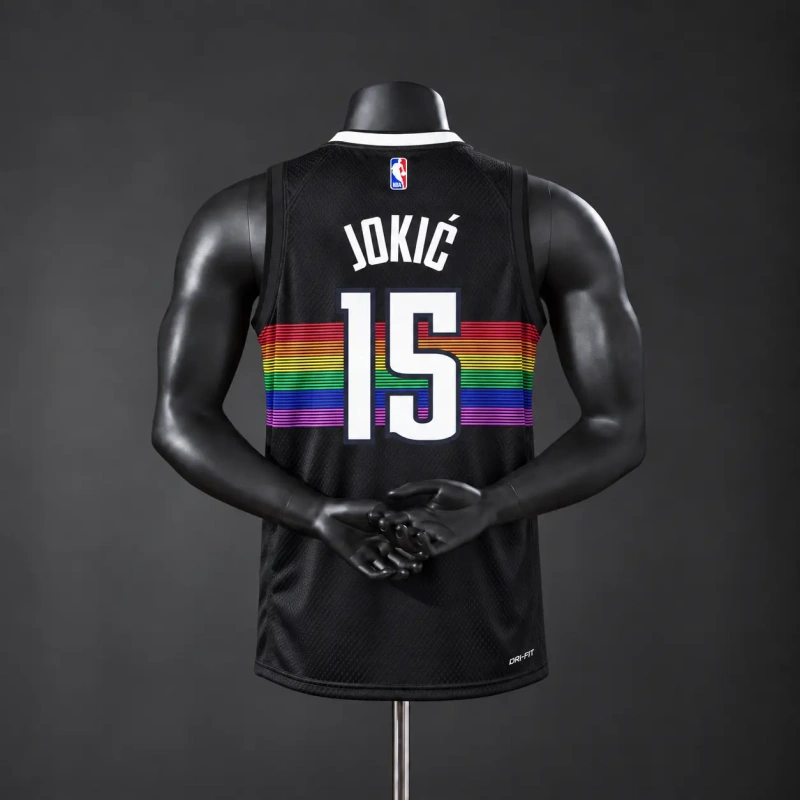Denver Nuggets  2026 City Edition NBA Silk Basketball Jersey - Black #15 Jokić