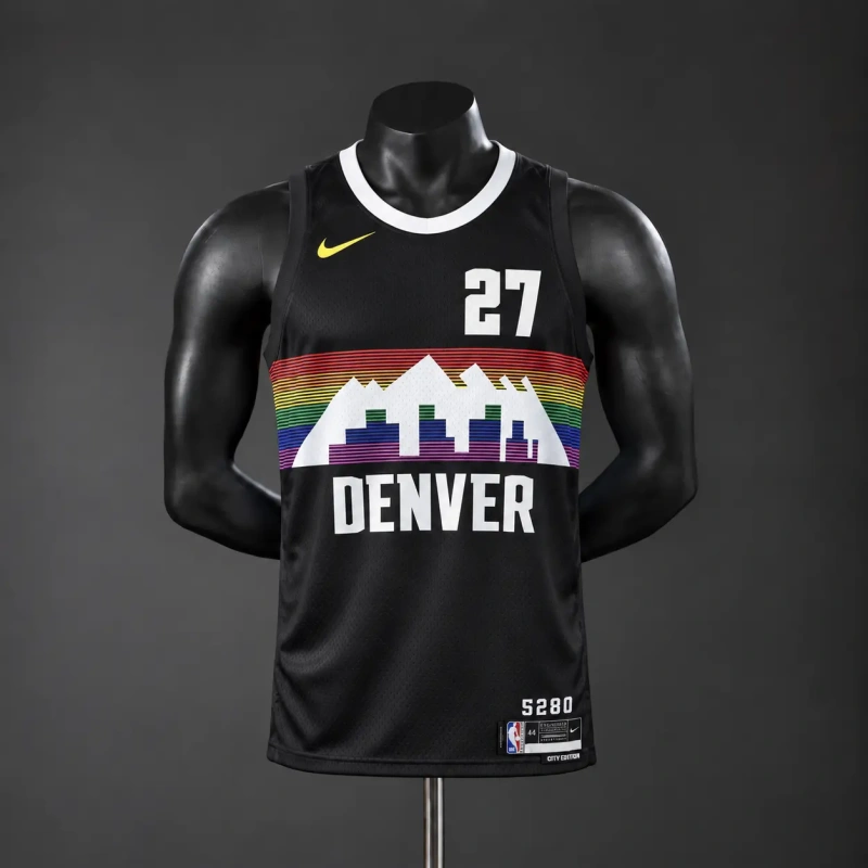 Denver Nuggets  2026 City Edition NBA Silk Basketball Jersey - Black #27 MURRAY