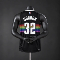 Denver Nuggets  2026 City Edition NBA Silk Basketball Jersey - Black #32 Gordon
