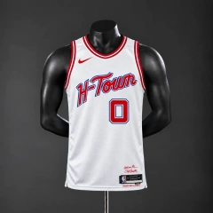 Harden Houston 2026 City Edition NBA Silk Basketball Jersey - White #0 Westbrook