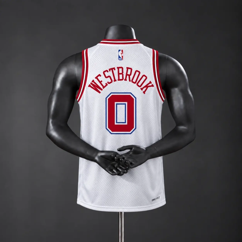 Harden Houston 2026 City Edition NBA Silk Basketball Jersey - White #0 Westbrook