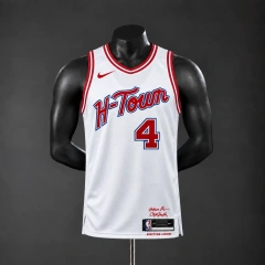Harden Houston 2026 City Edition NBA Silk Basketball Jersey - White #4 Green