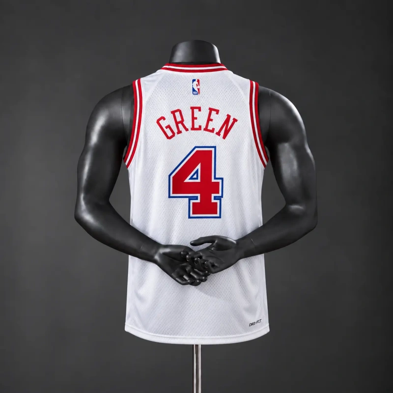 Harden Houston 2026 City Edition NBA Silk Basketball Jersey - White #4 Green