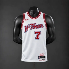 Harden Houston 2026 City Edition NBA Silk Basketball Jersey - White #7 Durant