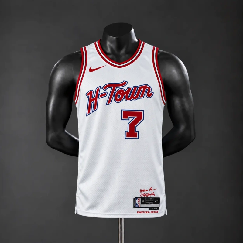Harden Houston 2026 City Edition NBA Silk Basketball Jersey - White #7 Durant