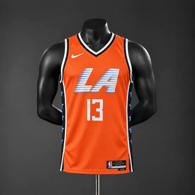 Los Angeles Clippers2026 City Edition NBA Silk Basketball Jersey - Orange #13 George