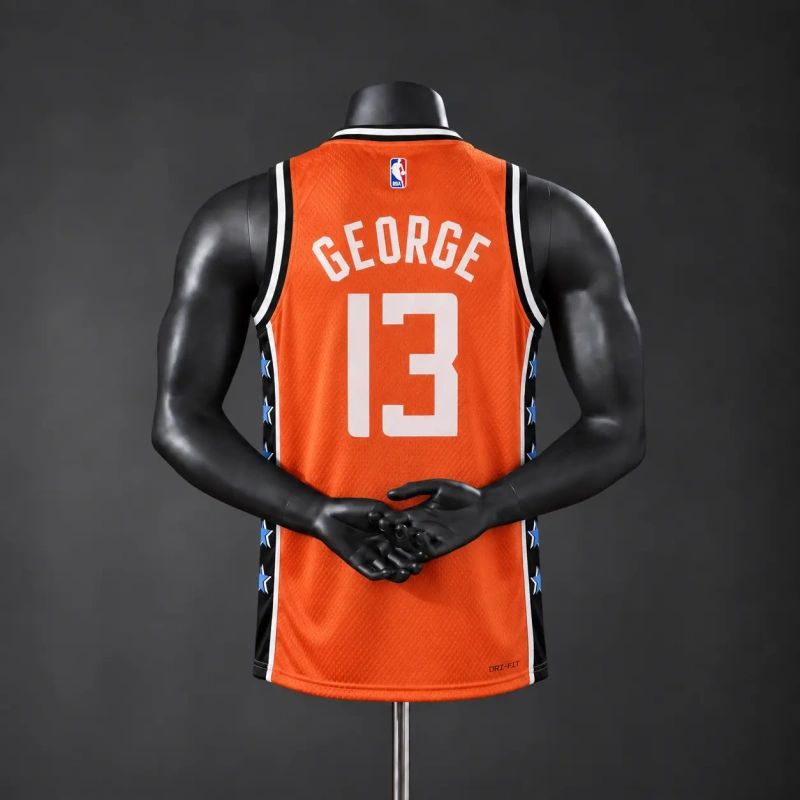 Los Angeles Clippers2026 City Edition NBA Silk Basketball Jersey - Orange #13 George