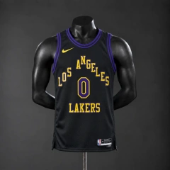 Los Angeles Lakers 2026 City Edition NBA Silk Basketball Jersey - Black #0 Westbrook