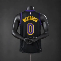 Los Angeles Lakers 2026 City Edition NBA Silk Basketball Jersey - Black #0 Westbrook