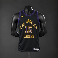Los Angeles Lakers 2026 City Edition NBA Silk Basketball Jersey - Black #15 REAVES