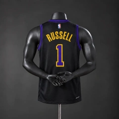 Los Angeles Lakers 2026 City Edition NBA Silk Basketball Jersey - Black #1 Russell