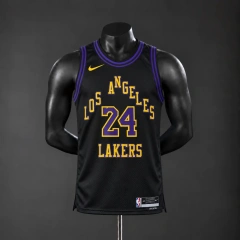 Los Angeles Lakers 2026 City Edition NBA Silk Basketball Jersey - Black #24 BRYANT