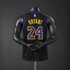 Los Angeles Lakers 2026 City Edition NBA Silk Basketball Jersey - Black #24 BRYANT