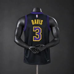 Los Angeles Lakers 2026 City Edition NBA Silk Basketball Jersey - Black #3 Davis