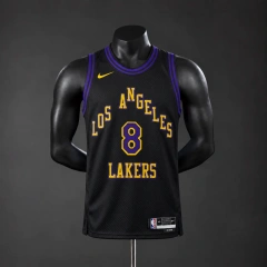 Los Angeles Lakers 2026 City Edition NBA Silk Basketball Jersey - Black #8 BRYANT