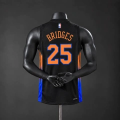 New York Knicks 2026 limited NBA Silk Basketball Jersey - Black #25 Bridges