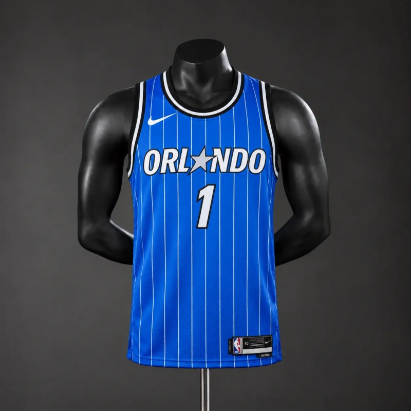 Orlando Magic 2026 NBA Silk Basketball Jersey - Blue #1 Hardaway