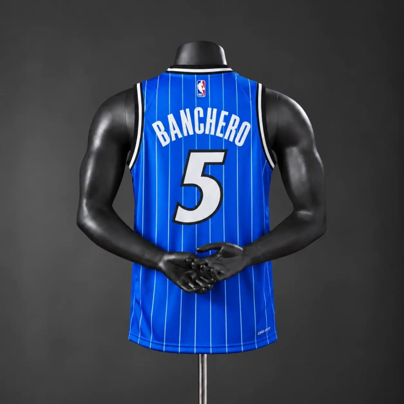 Orlando Magic 2026 NBA Silk Basketball Jersey - Blue #5 Banchero