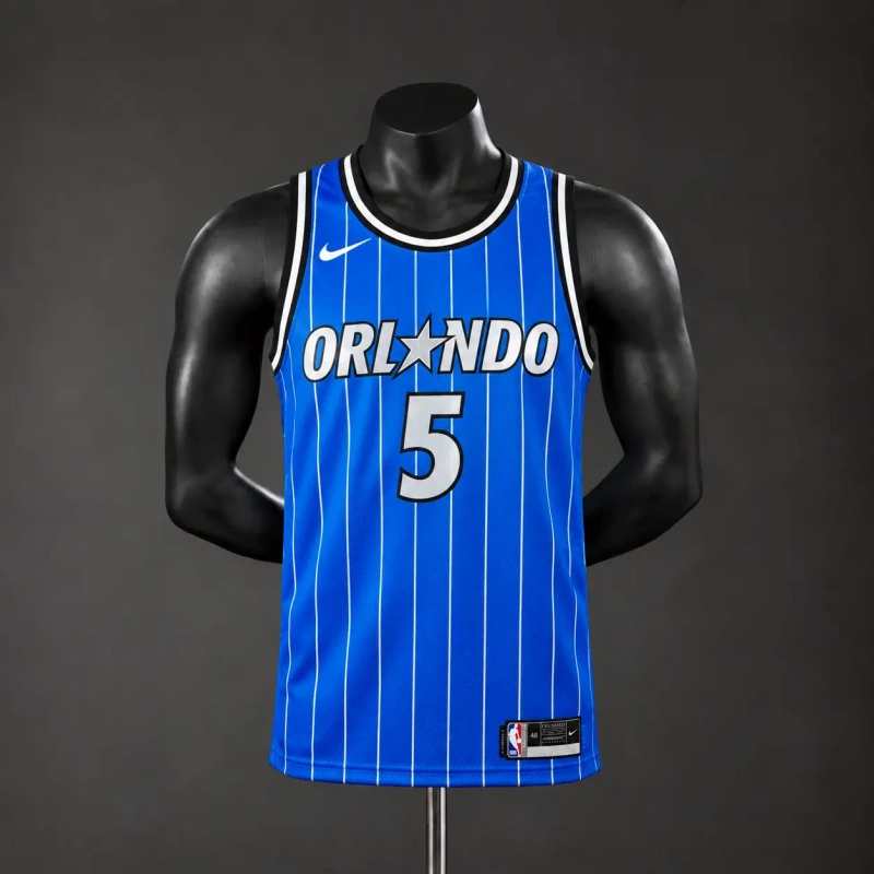 Orlando Magic 2026 NBA Silk Basketball Jersey - Blue #5 Banchero