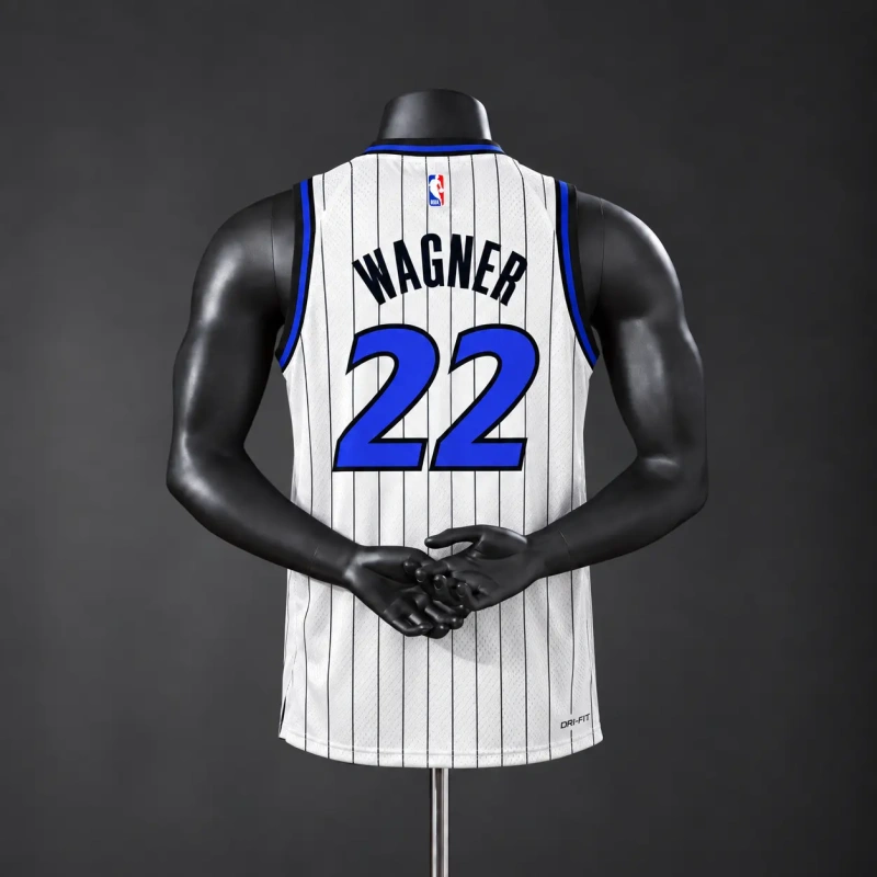 Orlando Magic 2026 NBA Silk Basketball Jersey - White #22 Wagner