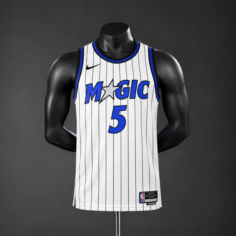 Orlando Magic 2026 NBA Silk Basketball Jersey - White #5 Banchero