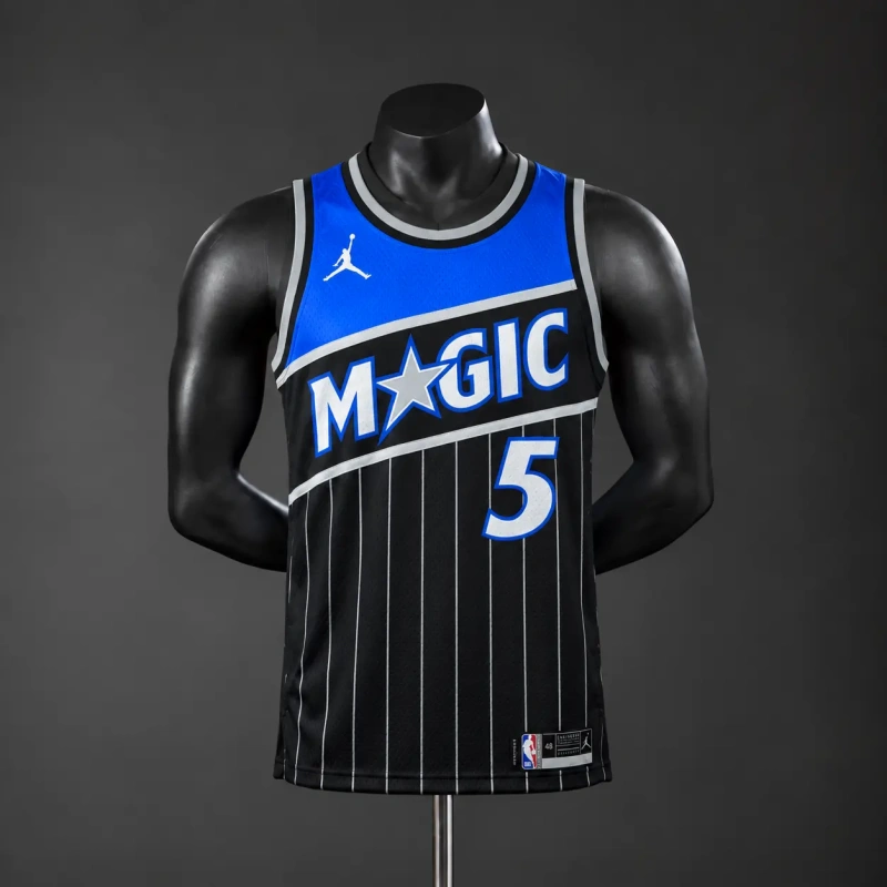 Orlando Magic 2026 limited NBA Silk Basketball Jersey - Black #5 Banchero