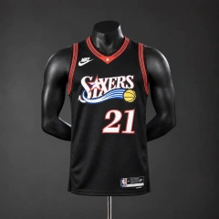 Philadelphia 76ers 2026 Classics NBA Silk Basketball Jersey - Black #21 Embiid
