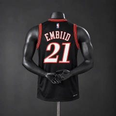 Philadelphia 76ers 2026 Classics NBA Silk Basketball Jersey - Black #21 Embiid