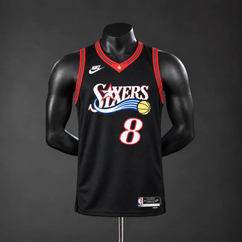 Philadelphia 76ers 2026 Classics NBA Silk Basketball Jersey - Black #8 GEORGE
