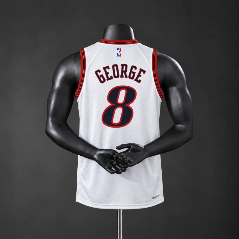 Philadelphia 76ers 2026 Classics NBA Silk Basketball Jersey #8 GEORGE White
