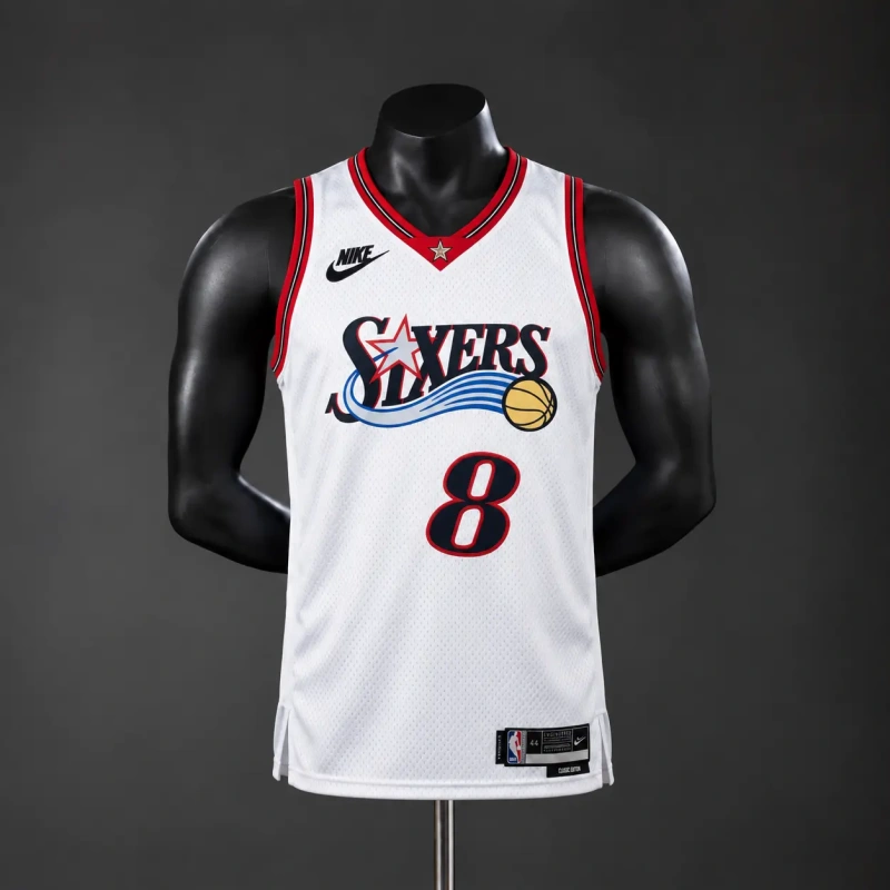 Philadelphia 76ers 2026 Classics NBA Silk Basketball Jersey #8 GEORGE White